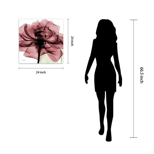Empire Art Direct 24" x 24" Chianti Rose II Frameless Free Floating Printed Tempered Glass Wall Art